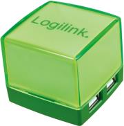 logilink ua0121 cube usb 20 4 port hub illuminated green photo