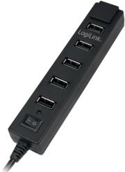 logilink ua0124 usb 20 7 port hub with on off switch black photo