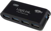 logilink ua0170 usb 30 4 port hub with 35a power supply black photo