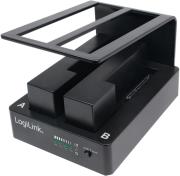 logilink qp0009 2 bay quickport sata hdd usb20 e sata with otb and clone function photo