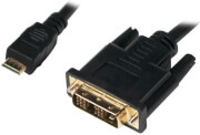 logilink chm003 mini hdmi to dvi d cable m m 15m black photo