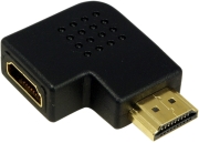 logilink ah0008 hdmi adapter 90 flat angled 19 pin male to 19 pin female gold plated photo