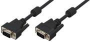 logilink cv0002 vga cable 2x 15 pin male double shielded with 2x ferrit core 3m black photo