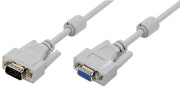 logilink cv0035 vga extension cable male female shielded with 2x ferrit core 180m grey photo