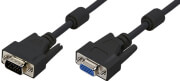 logilink cv0005 vga extension cable male female double shielded with 2x ferrit core 3m black photo