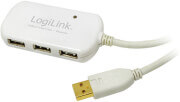 logilink ua0108 usb 20 active repeater cable with 4 port usb 20 hub 12m white photo