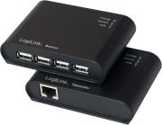 logilink ua0230 usb 20 cat5 extender up to 50m with 4 port hub photo