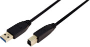 logilink cu0024 usb 30 connection cable am to bm 2m black photo