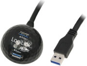 logilink cu0035 usb 30 extension cable with docking station 15m photo