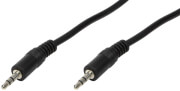 logilink ca1050 audio cable 2x 35mm male stereo 2m black photo