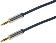 logilink ca10150 audio cable 2x 35mm male stereo gold plated 15m dark blue photo