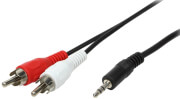 logilink ca1043 audio cable 1x 35mm male to 2x cinch male 5m photo