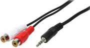 logilink ca1047 audio cable 1x 35mm male to 2x cinch female 02m photo