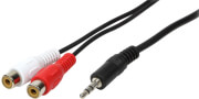 logilink ca1044 audio cable 1x 35mm male to 2x cinch female 15m photo