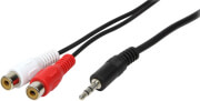 logilink ca1045 audio cable 1x 35mm male to 2x cinch female 5m photo