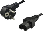 logilink cp105 power cord schuko c13 male 90 angled c15 female straight 2m black photo