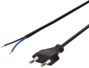 logilink cp137 power cord euro plug typ c cee 7 16 to open wire with crimp barre 15m black photo