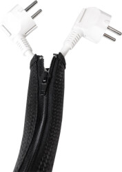 logilink kab0046 cable flexwrap with zipper 30mm 1m black photo