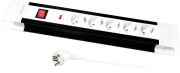 logilink lps211 5 way outlet strip 5x schuko sockets with switch child protection 3m black white photo