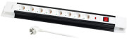 logilink lps207 8 way outlet strip 8x schuko sockets with switch child protection 3m black white photo
