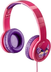hama 135664 blink n kids over ear stereo headphones pink photo