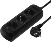 hama 108841 distribution panel 3 sockets child proof 3m black photo hama 108841 distribution panel 3 sockets child proof 3m black photo