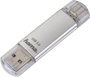 hama 124163 c laeta flash pen 64gb usb 31 usb30 type c silver