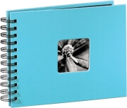 hama 113673 fine art spiral bound album 24x17cm 50 black pages turquoise photo