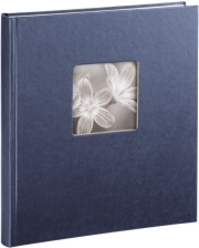 hama 02118 fine art bookbound album 29x32cm 50 white pages blue photo