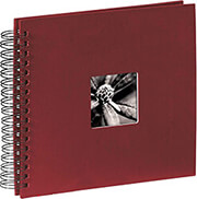 hama 90149 fine art spiral bound album 28x24cm 50 black pages burgundy photo