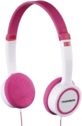 thomson hed1105p on ear kids headphones pink white photo
