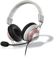 hama 139913 style pc headset usb white pink photo