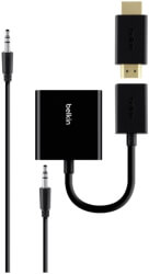 belkin b2b137 blk universal hdmi to vga adapter with audio cable black photo