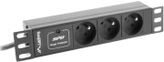 lanberg 1u 10a c14 3x 230v pl power distribution unit 2m black photo