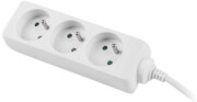 lanberg 3 sockets french with circuit breaker quality grade copper cable power strip 15m white photo