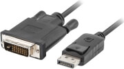 lanberg cable displayport m dual link v12 dvi d m 24 1 3m black photo