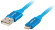 lanberg lightning m usb am premium cable 18m blue photo