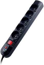 tracer surge protector 5 socket power guard 3m black photo