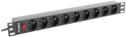 lanberg 19 1u 16a 9 sockets power distribution unit pdu 3m black photo