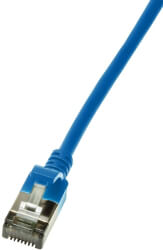logilink cq9036s patch cable cat6a stp tpe slimline 1m blue photo