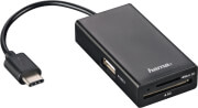 hama 54144 usb 20 type c hub card reader for smartphone tablet notebook pc photo