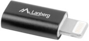 lanberg adapter micro usb f lightning m black photo