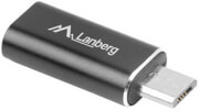 lanberg adapter micro usb m lightning f black photo