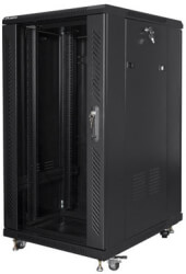 lanberg free standing rack 19 22u 600x800mm flat pack black photo