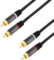 logilink ca1209 stereo audio cable 2 x 2 rca male 10m black photo
