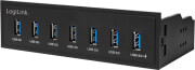 logilink ua0342 usb 30 hub 7 port 525 internal with fast charging port photo