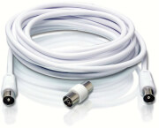 philips swv2205w 10 aerial lead coaxial cable male male female female adapter 4m white photo