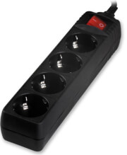 sonora psb401 power strip with 4 sockets on off switch 15m black photo