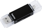 hama 181056 usb 20 otg cardreader sd microsd black photo