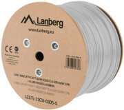 lanberg lan cable cat7 305m solid cu lszh grey cpr fluke passed photo